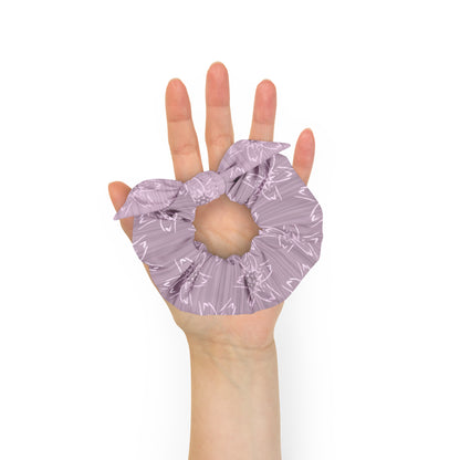 Women's Light Pink Floral Recycled Scrunchie