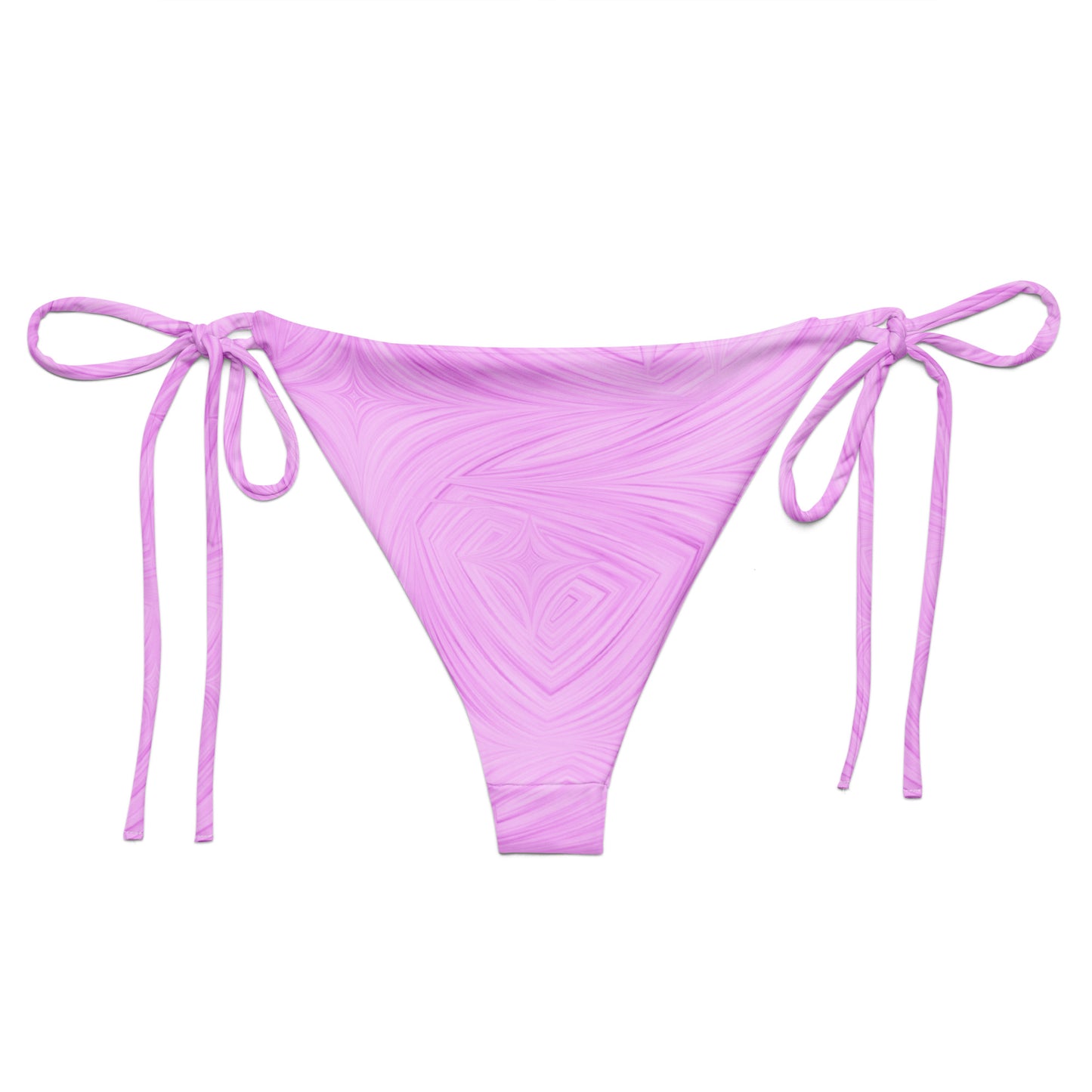 Recycled String Bikini Bottom Pink Tie-Dye