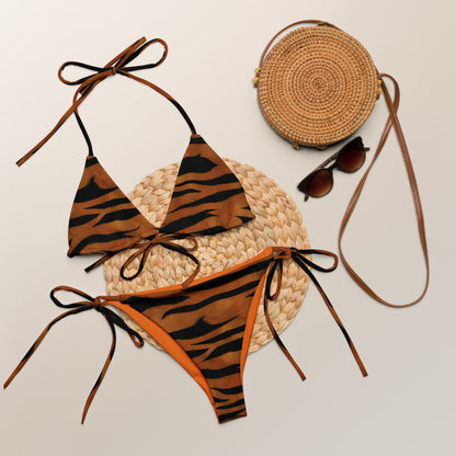 Recycled String Bikini Animal Print