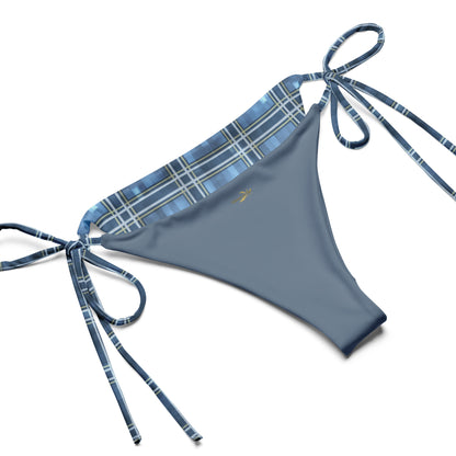 Recycled String Bikini Windward Blue Plaid