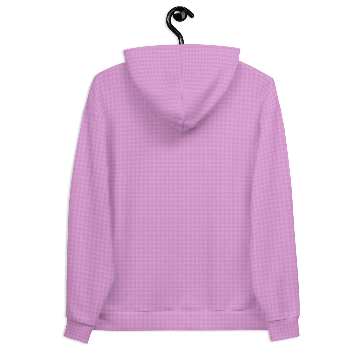 Women's Hoodie Pink Houndstooth-Gingham Mix