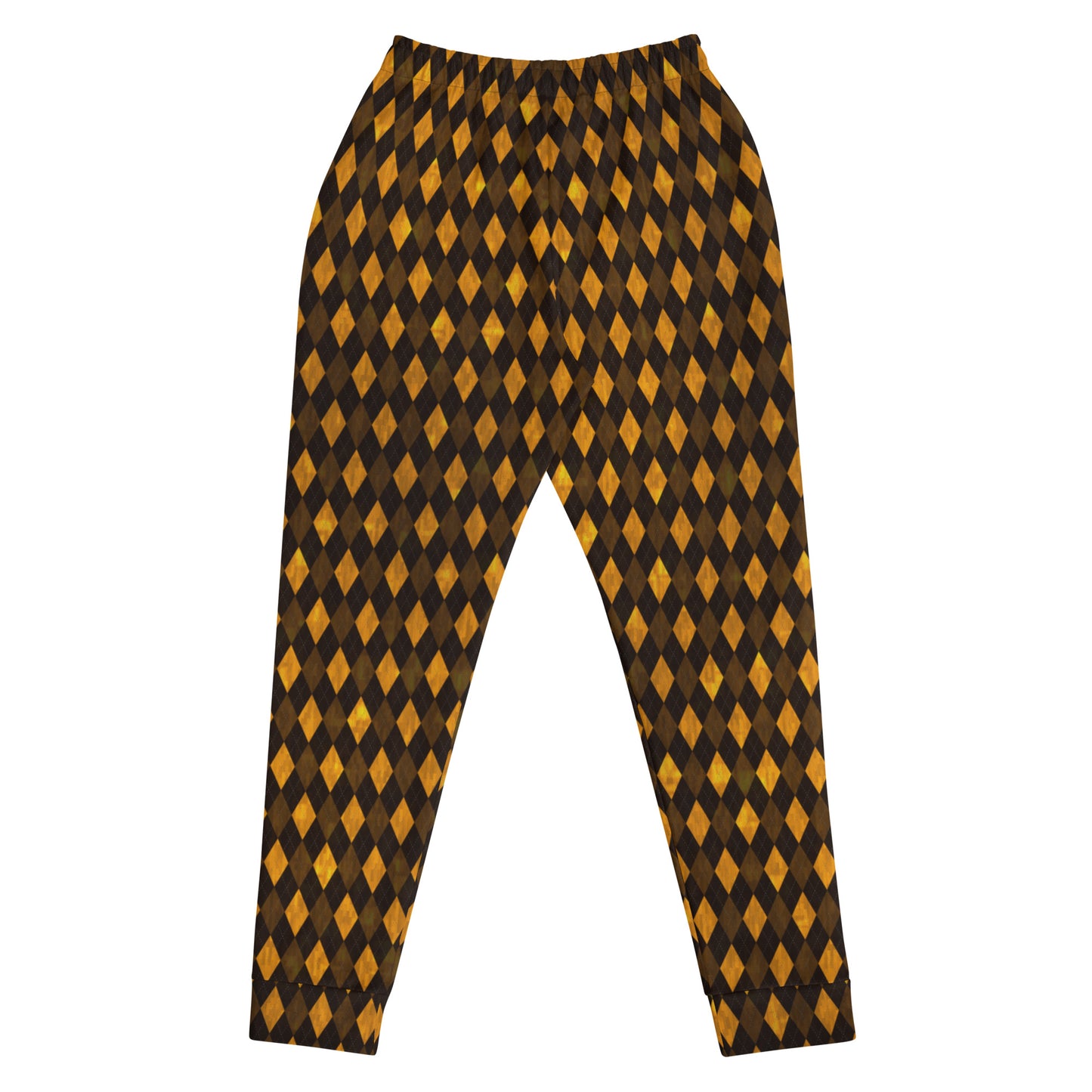 Women's Joggers Orange Argyle