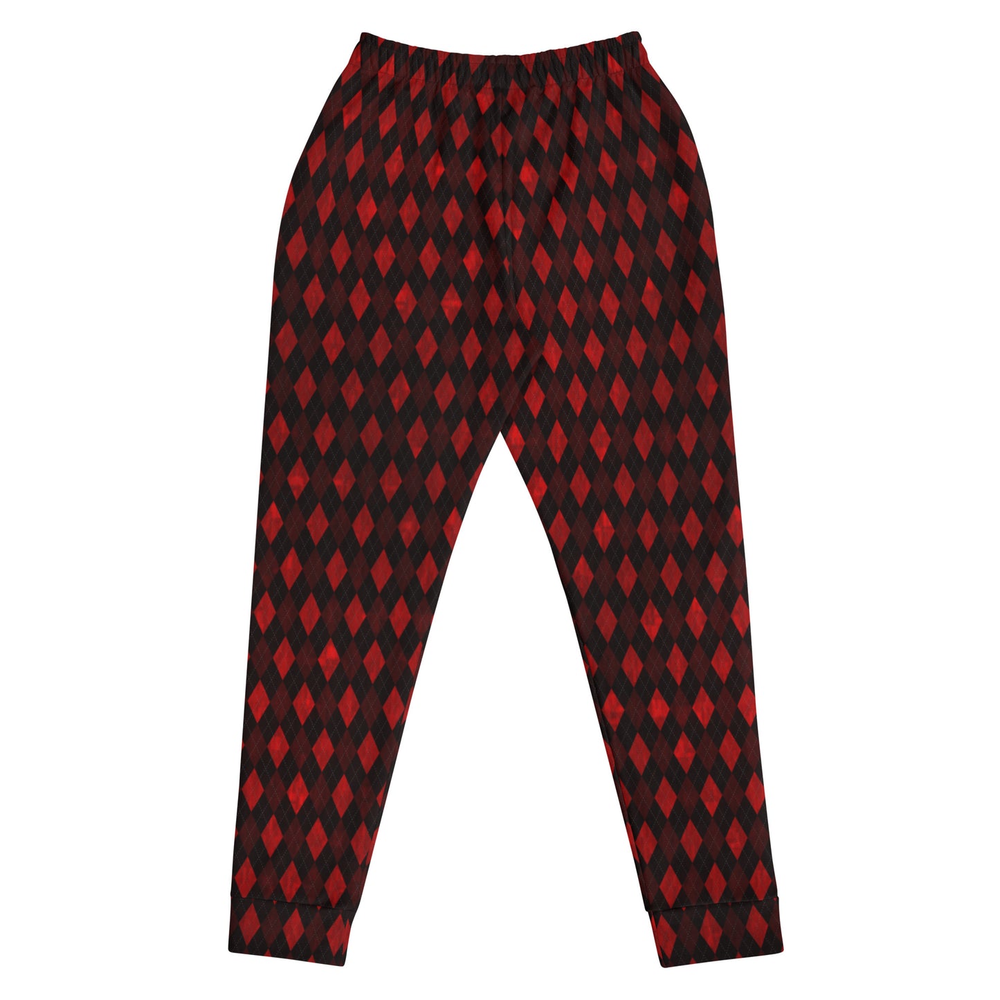 Women's Joggers Red Argyle