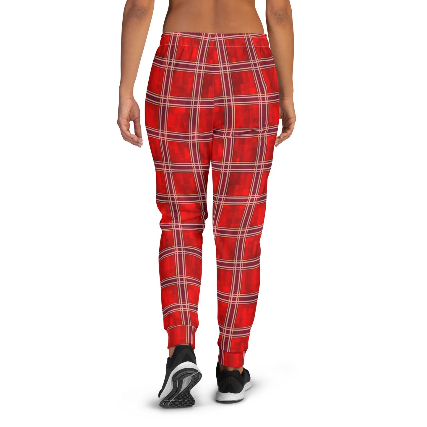 Women's Joggers Red Plaid