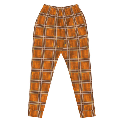 Women's Joggers Orange Plaid