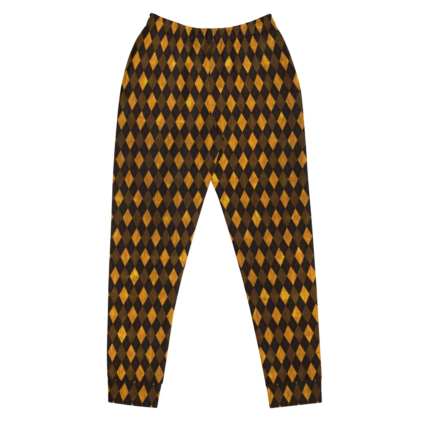 Women's Joggers Orange Argyle