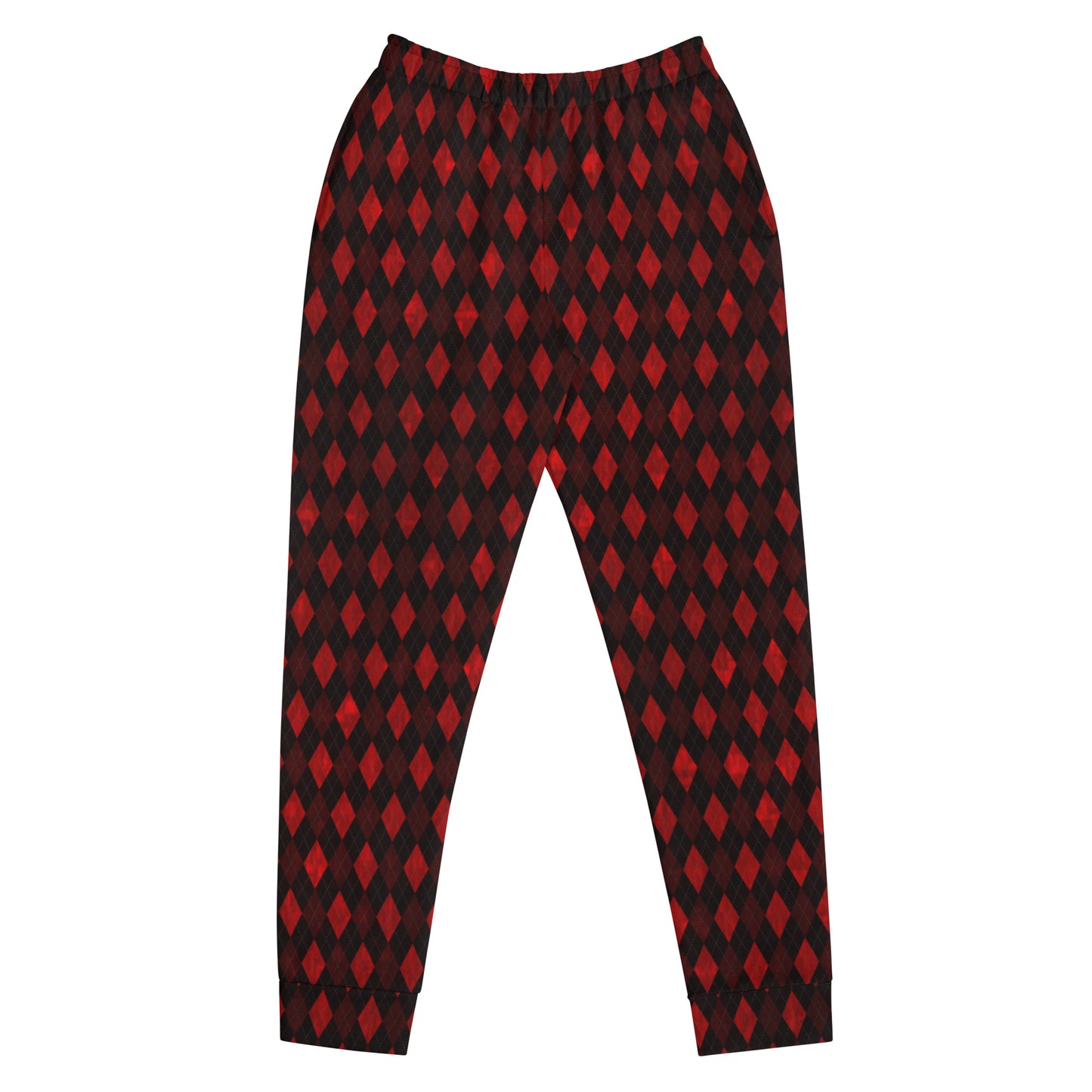 Women's Joggers Red Argyle