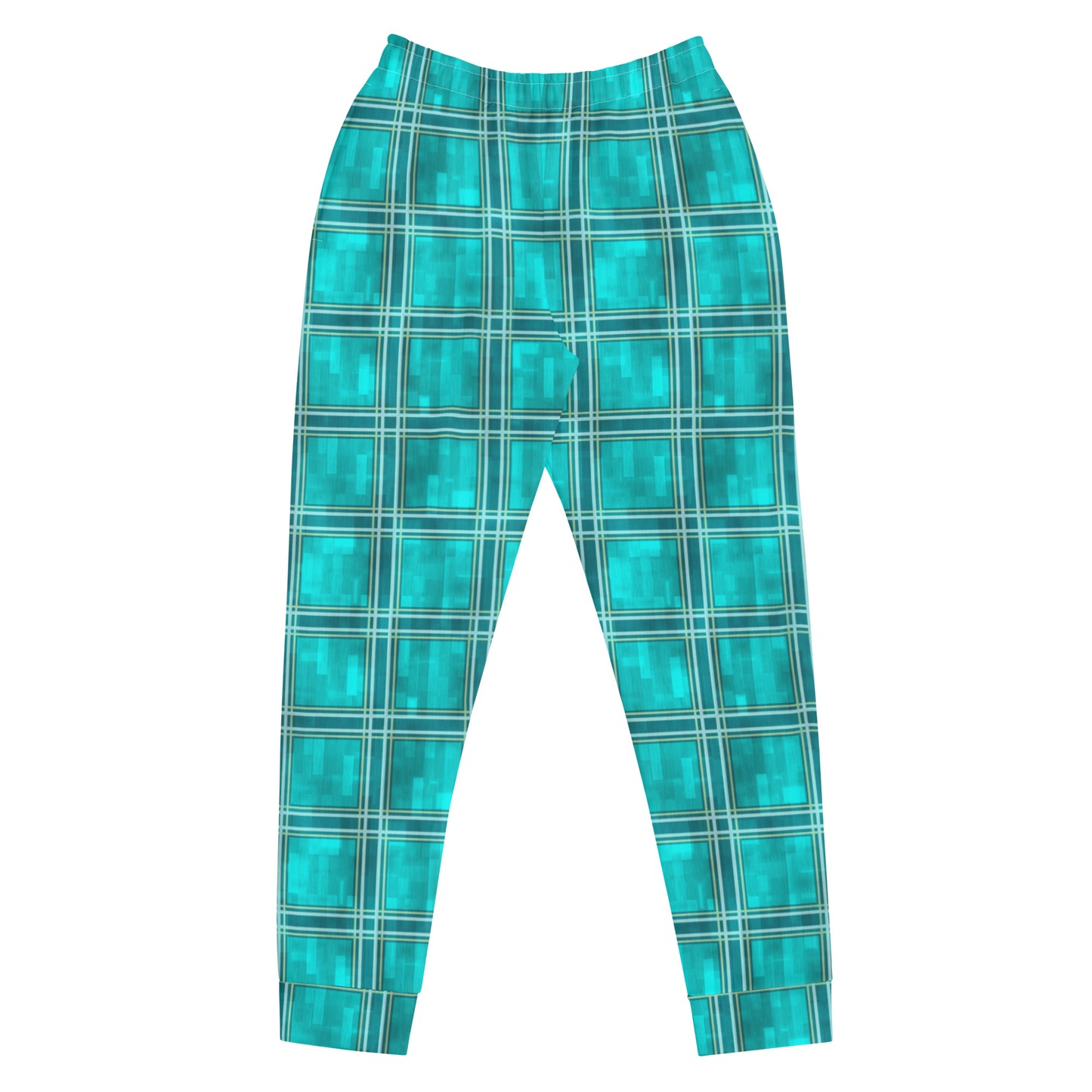 Women's Joggers Teal Plaid