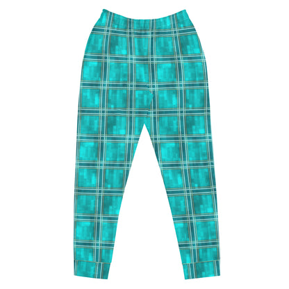 Women's Joggers Teal Plaid