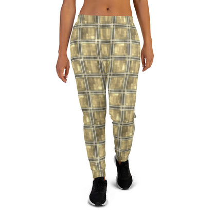 Women's Joggers Moonlit Yellow Plaid