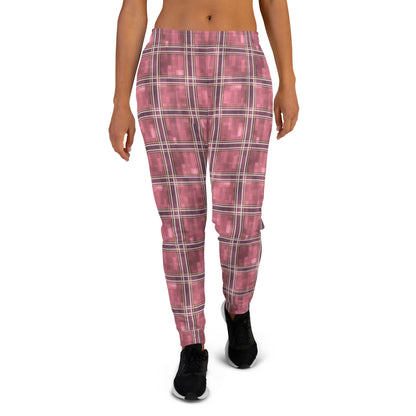 Women's Joggers Pink Sakura Plaid