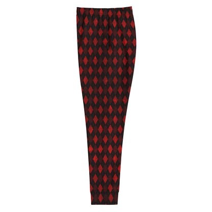 Women's Joggers Red Argyle