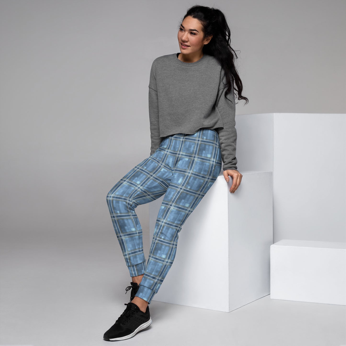 Women's Joggers Windward Blue Plaid