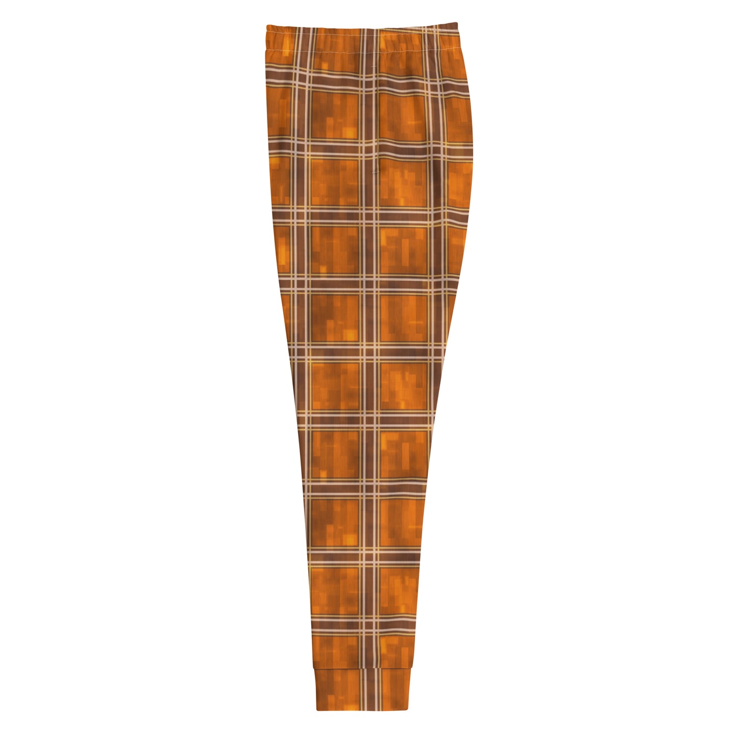 Women's Joggers Orange Plaid