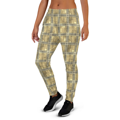 Women's Joggers Moonlit Yellow Plaid