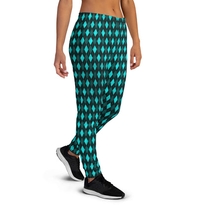 Women's Joggers Teal Argyle