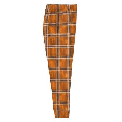 Women's Joggers Orange Plaid