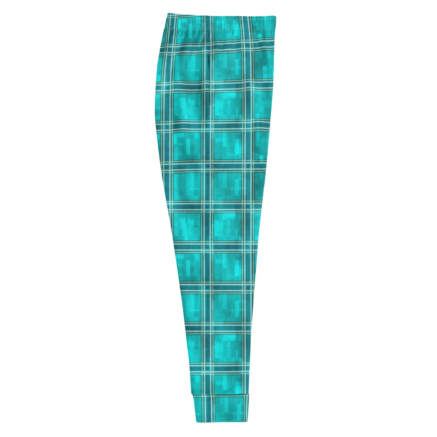 Women's Joggers Teal Plaid