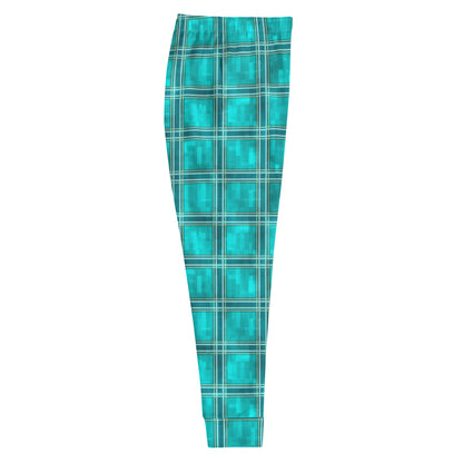 Women's Joggers Teal Plaid