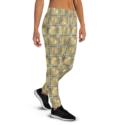 Women's Joggers Moonlit Yellow Plaid