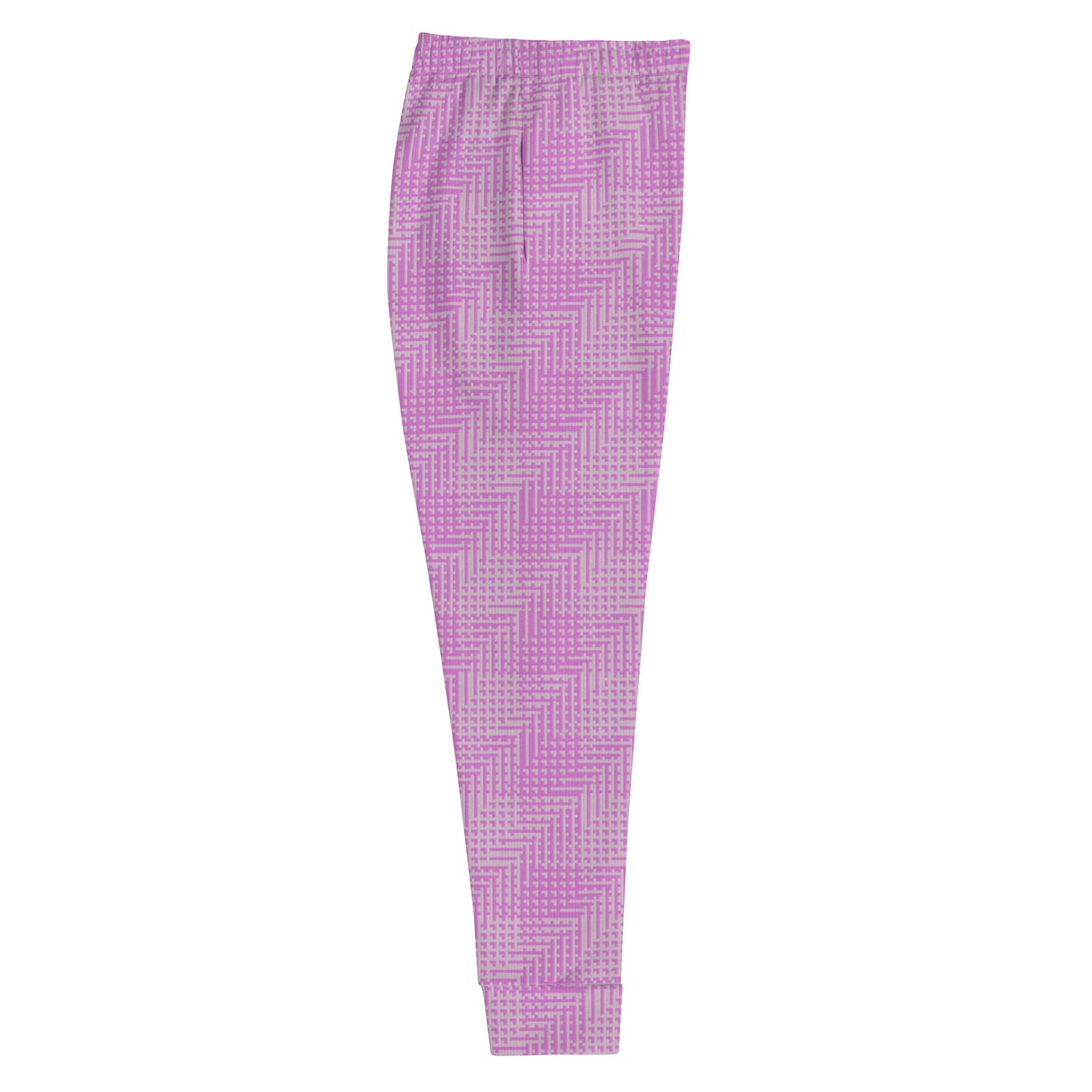 Women's Joggers Pink Houndstooth Gingham Mix