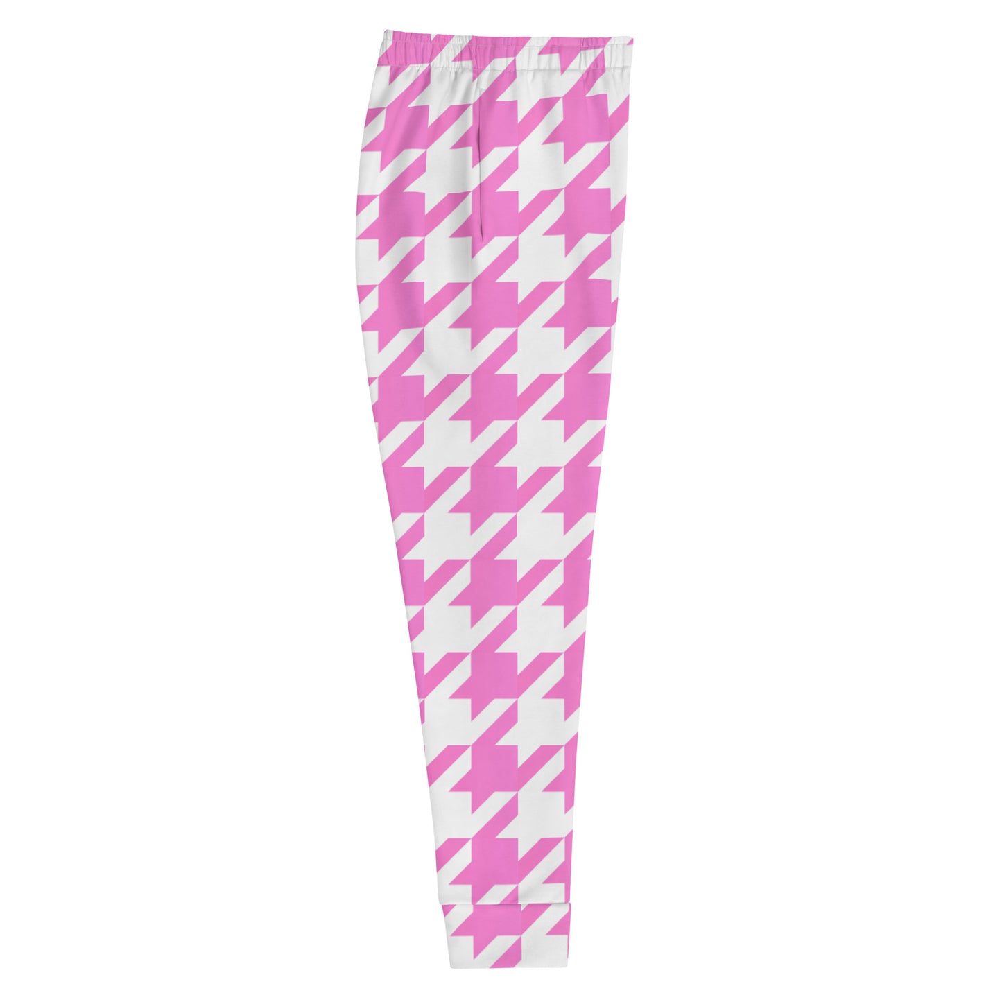 Women's Joggers Pink Houndstooth