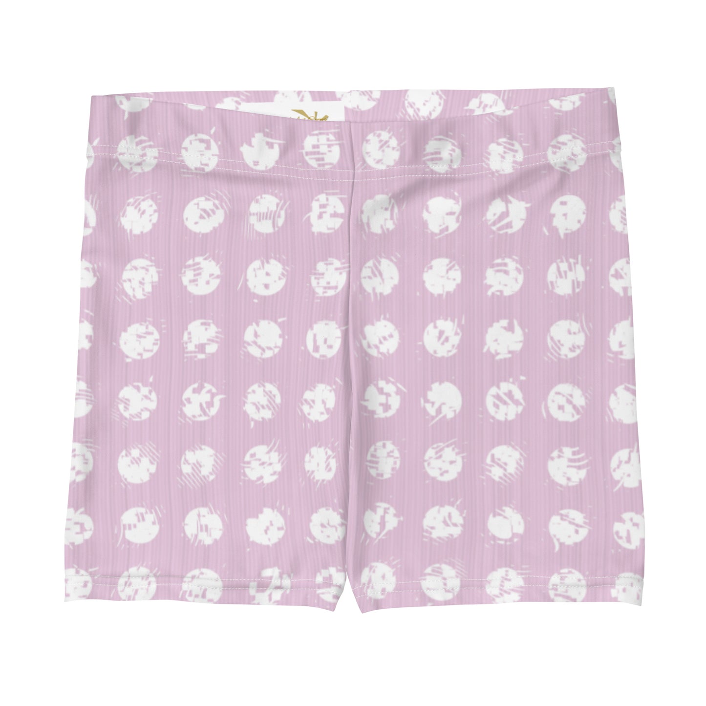 Women's White Polka Dot Pink Shorts