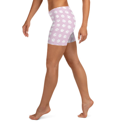 Women's White Polka Dot Pink Shorts