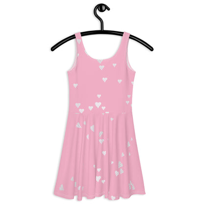 Skater Dress Hex Heart XOXO Pink