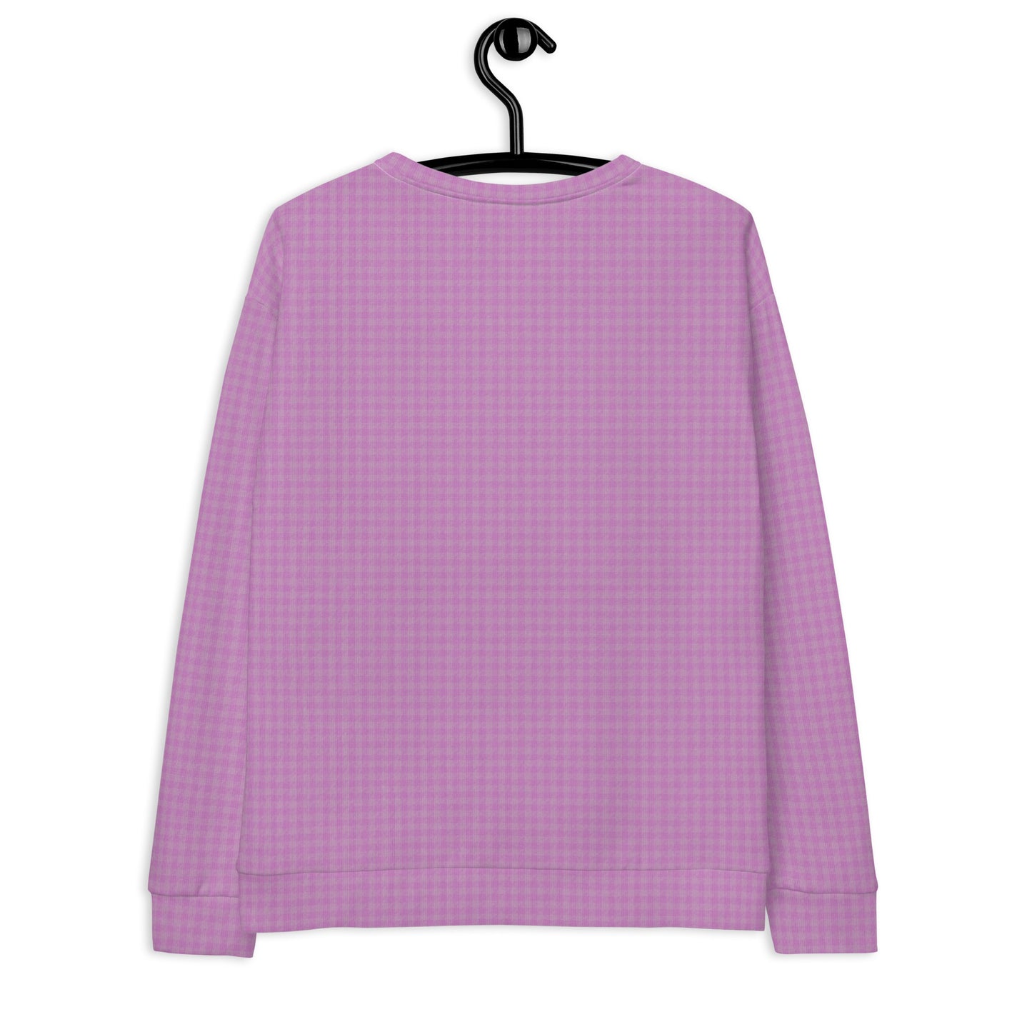 Women's Sweatshirt Pink Houndstooth-Gingham Mix