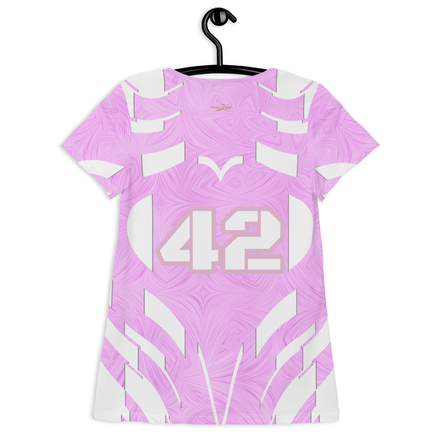 Women's Athletic T-shirt Pink Tie-Dye