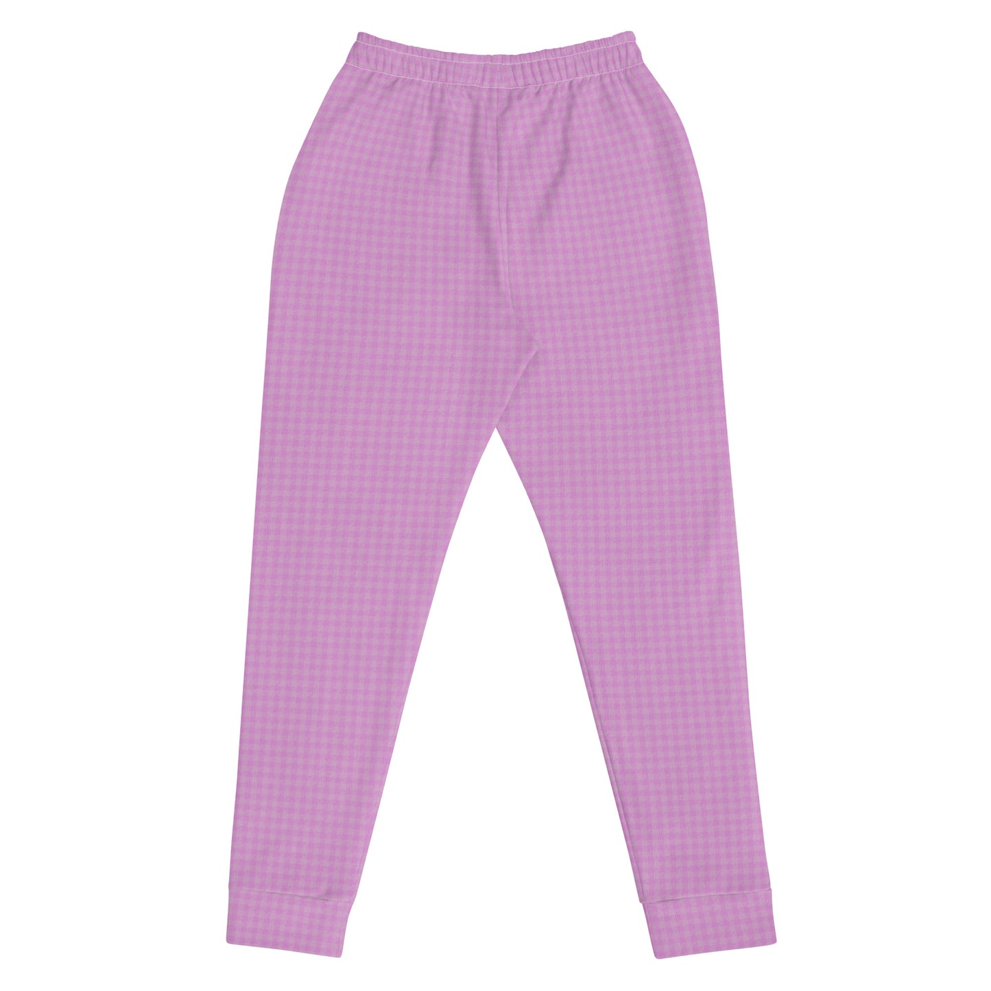 Women's Joggers Pink Houndstooth-Gingham Mix