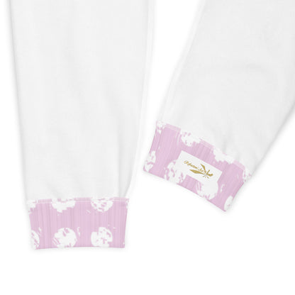 Women's White Polka Dot Pink Joggers