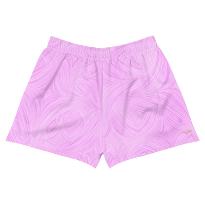 Women’s Recycled Athletic Shorts Pink Tie-Dye