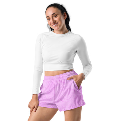 Women’s Recycled Athletic Shorts Pink Tie-Dye