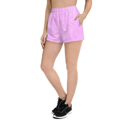 Women’s Recycled Athletic Shorts Pink Tie-Dye