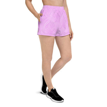 Women’s Recycled Athletic Shorts Pink Tie-Dye