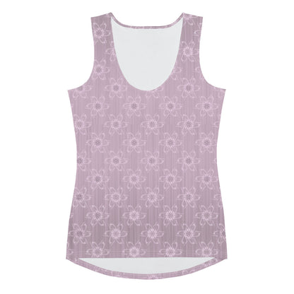 Women's Light Pink Floral Tank Top