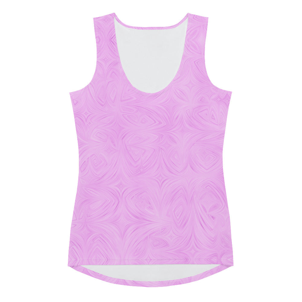 Women's Tank Top Pink Tie-Dye