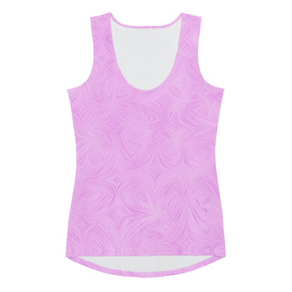 Women's Tank Top Pink Tie-Dye