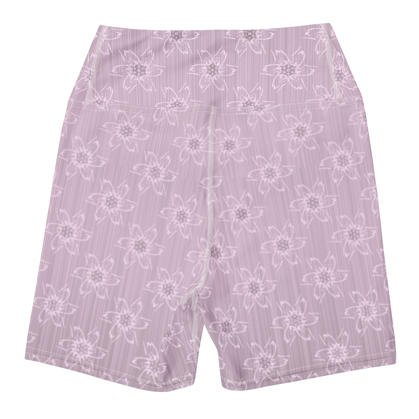 Women's Light Pink Floral Yoga Shorts