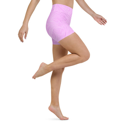 Yoga Shorts Pink Tie-Dye