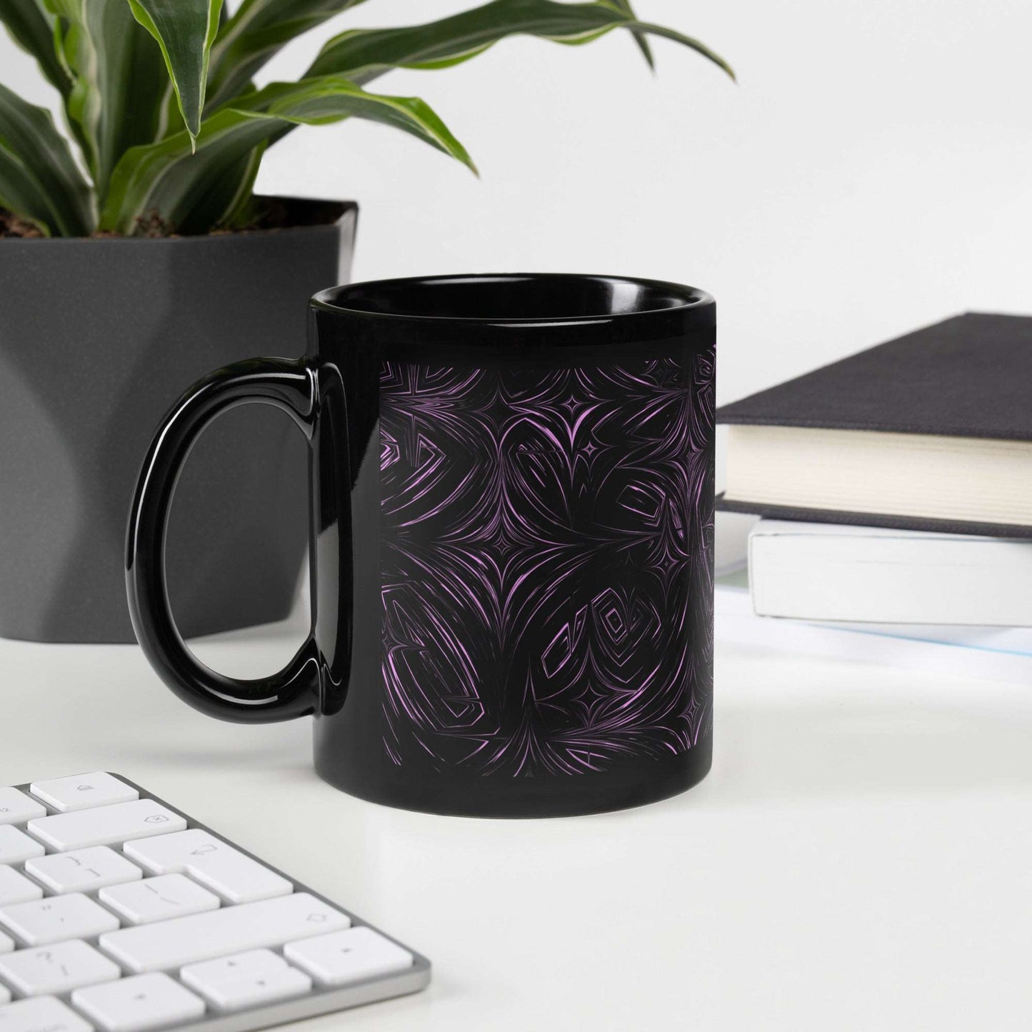 Black Glossy Mug When Empty Please Add Coffee