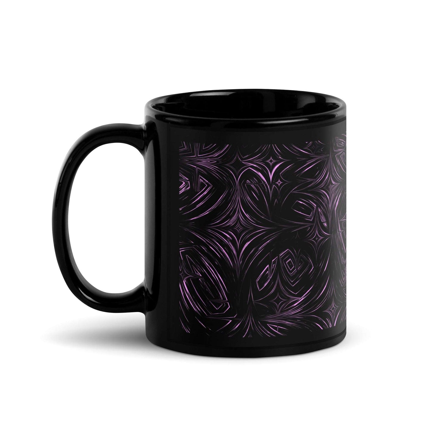 Black Glossy Mug When Empty Please Add Coffee