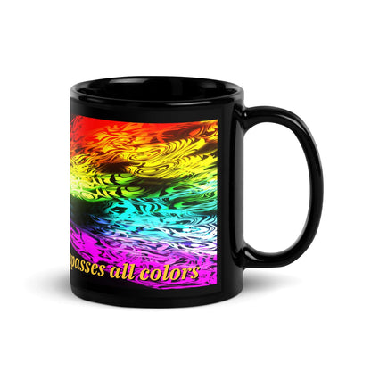 Black Glossy Mug Artistic Refraction - Hope