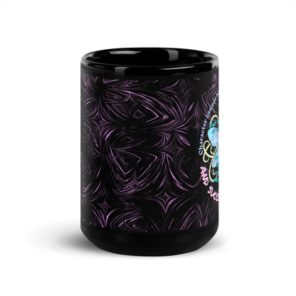 Black Glossy Mug Quote on Character