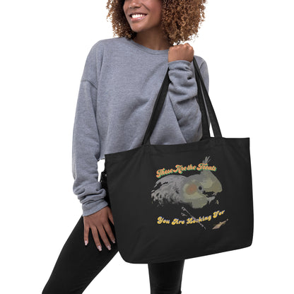 Large Organic Tote Bag Bird Print Parody