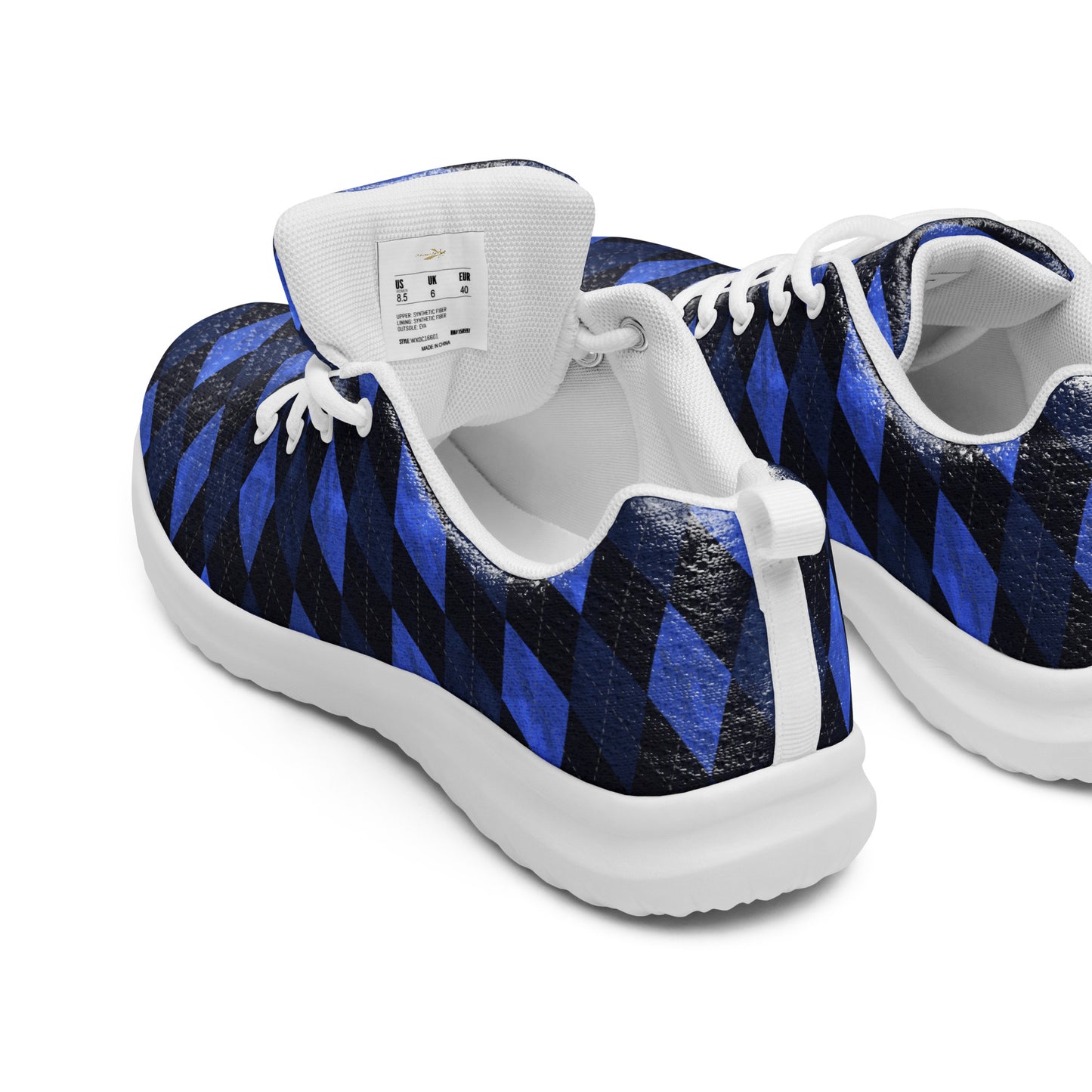 Men’s Athletic Shoes Blue Argyle