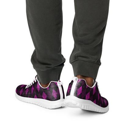 Men’s Athletic Shoes Plum Argyle