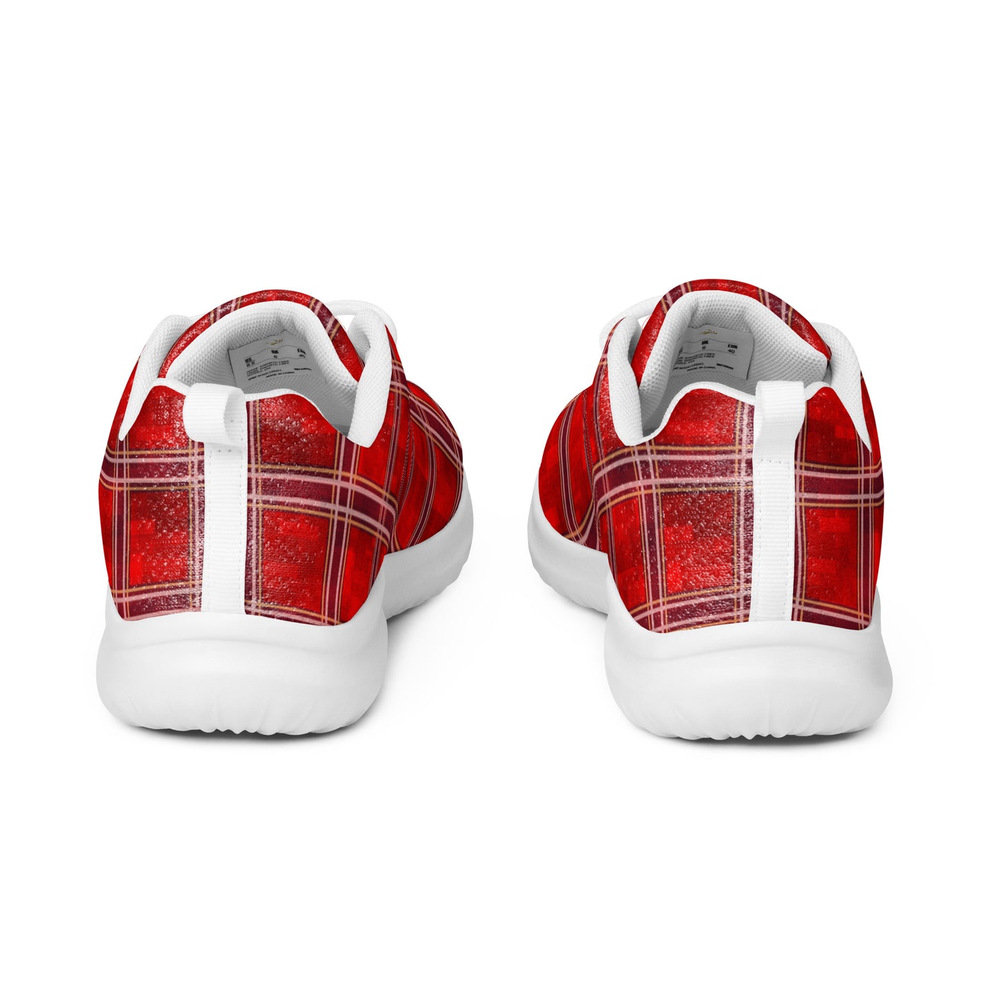 Men’s Athletic Shoes Red Plaid